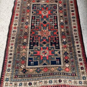 Vintage Hand-Knotted Zewwa Azerbaijan Rug | Traditional Tribal Masterpiece